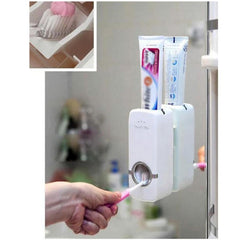 Toothpaste Dispenser and Toothbrush Holder Set