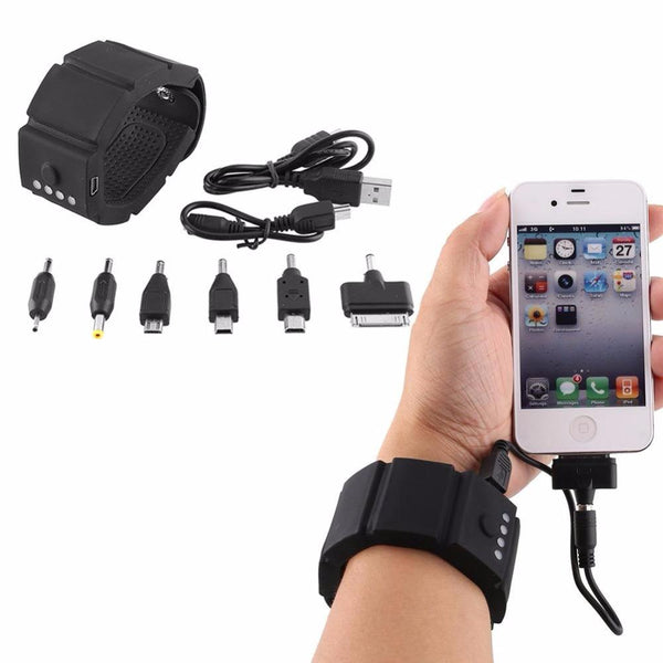 Wrist Battery Band Power Bank, Portable USB Battery Bank Chargers